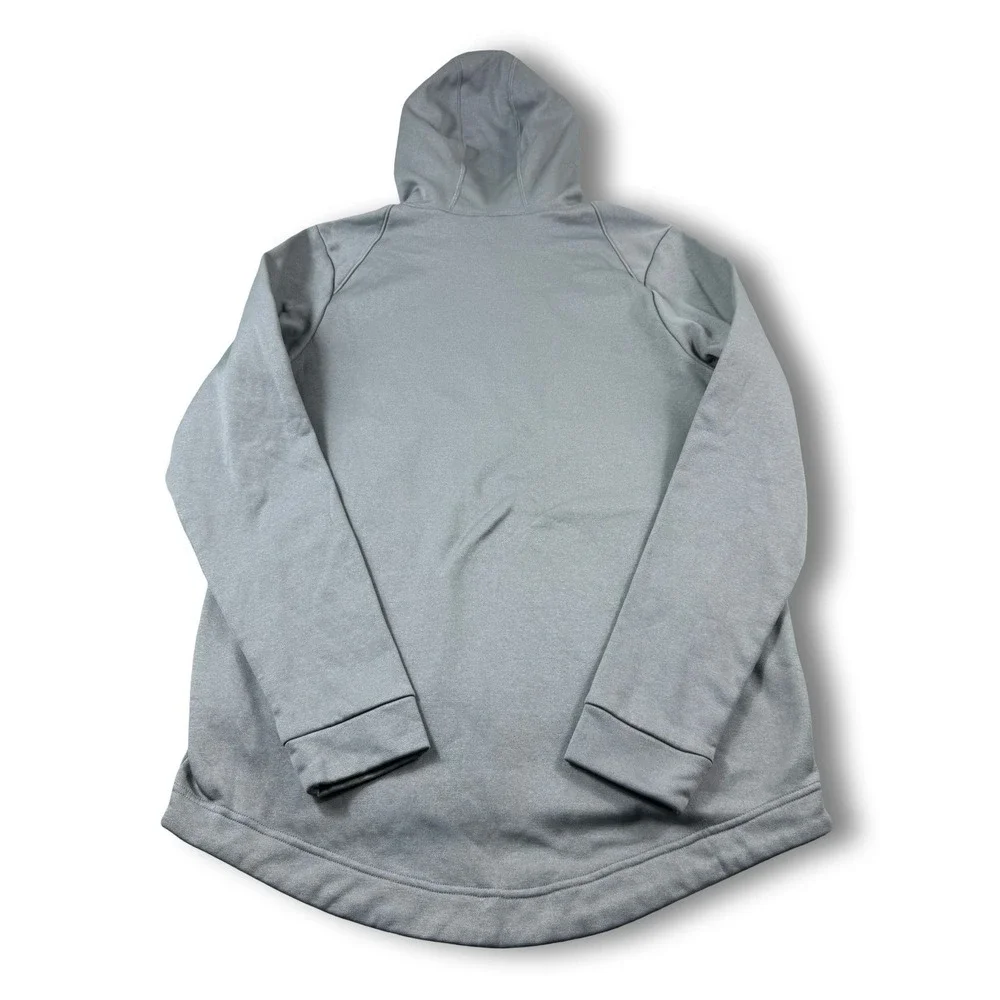 Nike Dri-Fit Pitt Panthers Gray Pullover Hoodie Spellout Mens Size Large EUC